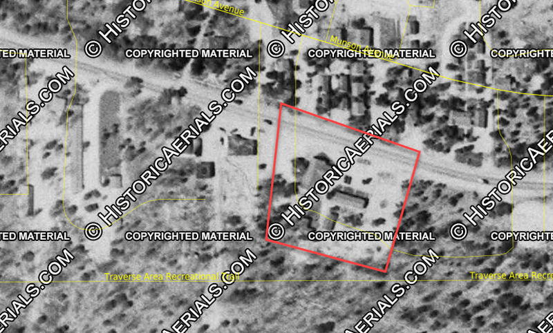 Vinces Motel and Restaurant - 1954 Aerial Photo (newer photo)